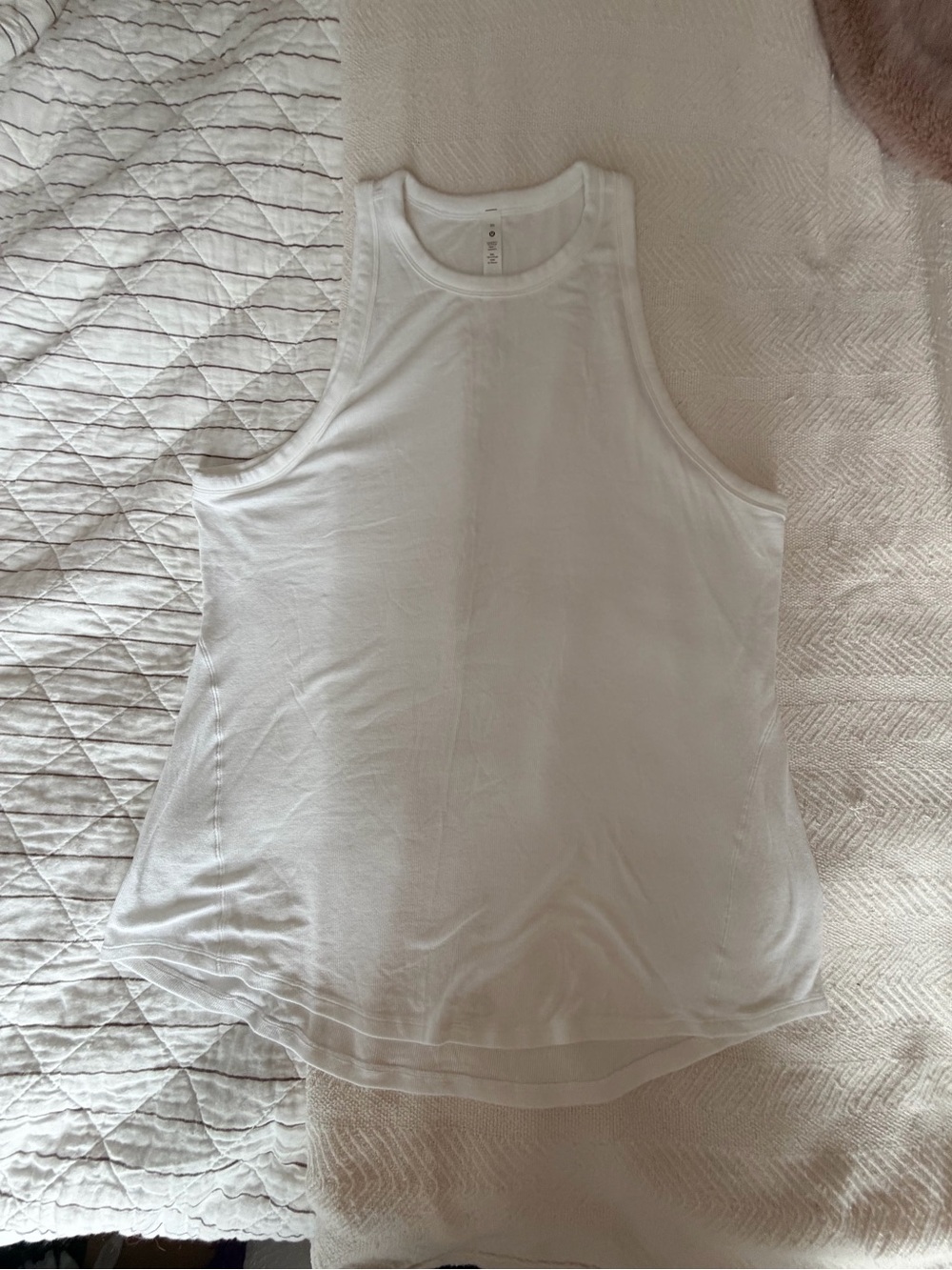 lululemon athletica White High-Neck Tank Top